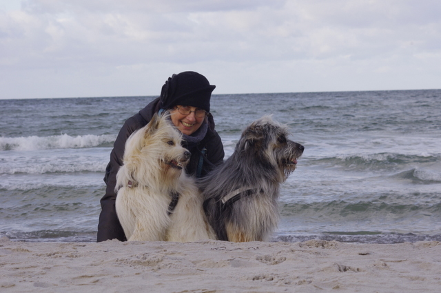 Frauchen mit Wuotan und Quirino